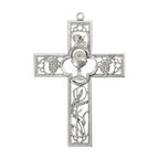 GENUINE PEWTER EUCHARISTIC WALL CROSS WITH CHALICE