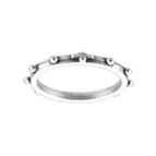 SILVER OXIDIZED ROSARY RING - Large 1¼” Diameter