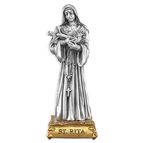 ST. RITA OF CASCIA FINE PEWTER STATUE