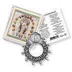 AVE MARIA POCKET ROSARY RING WITH CARD