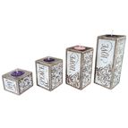 ADVENT PILLAR SET (LOVE, PEACE, HOPE & JOY) - WITH CANDLES