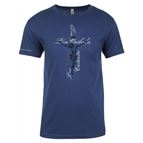 LIVE TRUTH CRUCIFIX T-SHIRT (BLUE)