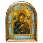 OUR LADY OF PERPETUAL HELP FLORENTINE PLAQUE