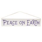 PEACE ON EARTH RUSTIC WOOD PLAQUE