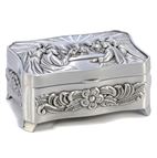 LAST SUPPER PEWTER ROSARY BOX