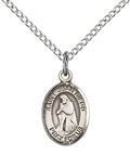 STERLING SILVER ST JUAN DIEGO PENDANT WITH CHAIN - 1/2" x 1/4"