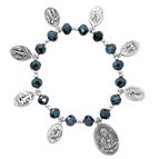 SEVEN SORROWS OF MARY - BLACK BEAD BRACELET