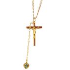 NECKLACE (22") - CRUCIFIX WITH MARY AT HIS FEET