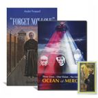 ST. MAXIMILIAN KOLBE BOOK & DVD SET WITH HOLY CARD