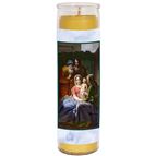 100% BEESWAX - HOLY FAMILY WITH GRANDPARENTS (PRAYER FOR THE FAMILY) - DEVOTIONAL CANDLE
