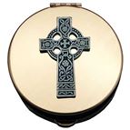 CELTIC CROSS BRASS PYX