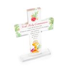FIRST HOLY COMMUNION ACRYLIC CROSS - JOHN 6:35