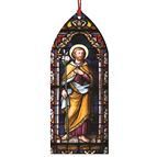 ST JOSEPH STAINED GLASS WOOD ORNAMENT