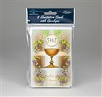 FIRST COMMUNION INVITATION CARDS - PACK OF 8 (GRAPEVINE)