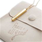 PEACE + ALL GOOD - BAR NECKLACE (16")