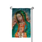 DETAIL OF OUR LADY OF GUADALUPE GARDEN FLAG