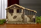 LIGHTED NATIVITY STABLE FOR 10" REAL LIFE NATIVITY