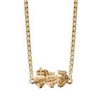 THREE HEARTS OF THE HOLY FAMILY NECKLACE - GOLD OVER STERLING