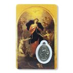 MARY UNDOER OF KNOTS HOLY CARD WITH MEDAL