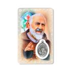 ST. PIO HOLY CARD WITH MEDAL