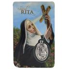 ST. RITA HOLY CARD WITH MEDAL