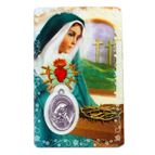 SORROWFUL MOTHER HOLY CARD WITH MEDAL