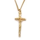 GOLD PLATED PAPAL CRUCIFIX - LARGE