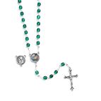 JUBILEE 2025 GREEN GLASS BEAD ROSARY