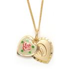 ROSEBUD HEART SLIDE WITH MIRACULOUS MEDAL