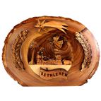 OLIVE WOOD NATIVITY - 4" X 3 1/2" X 1"