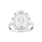 STERLING SILVER MIRACULOUS MEDAL RING