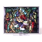NATIVITY STAINED GLASS SUNCATCHER (6" x 8")