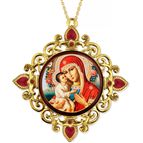MADONNA & CHILD JEWELED ORNAMENT