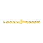 STAINLESS STEEL CROSS BRACELET -  2 1/2" X 1 1/4"