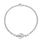 STERLING SILVER MIRACULOUS MEDAL HEART BRACELET