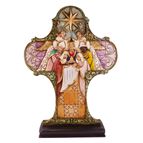 NATIVITY CROSS ON BASE - 9"