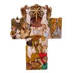 NATIVITY SCENE CROSS - 10"