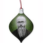 ST MAXIMILIAN KOLBE WOOD ORNAMENT