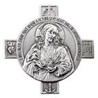 SACRED HEART OF JESUS PEWTER VISOR CLIP