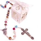 OUR LADY OF LOURDES ROSARY IN FANCY BOX