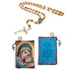 MADONNA AND CHILD ROSARY WITH POUCH