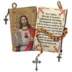 SACRED HEART OF JESUS ROSARY AND POUCH