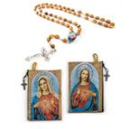 IMMACULATE HEART OF MARY ROSARY WITH SACRED HEART POUCH