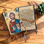 JESUS KING OF THE UNIVERSE -  BYZANTINE ROSARY AND POUCH