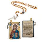 JESUS KING OF THE UNIVERSE -  BYZANTINE ROSARY AND POUCH