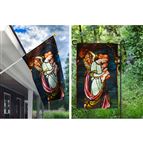 GUARDIAN ANGEL STAINED GLASS FLAG SET