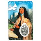 ST. TERESA OF AVILA HOLY CARD WITH MEDAL