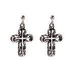 FILIGREE CROSS - STERLING SILVER EARRINGS