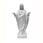 SACRED HEART OF JESUS OUTDOOR STATUE - 24" GRAY