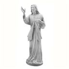 DIVINE MERCY OUTDOOR STATUE - 24" GRAY